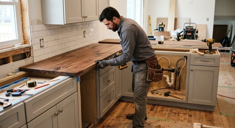 Wood Countertops Installation